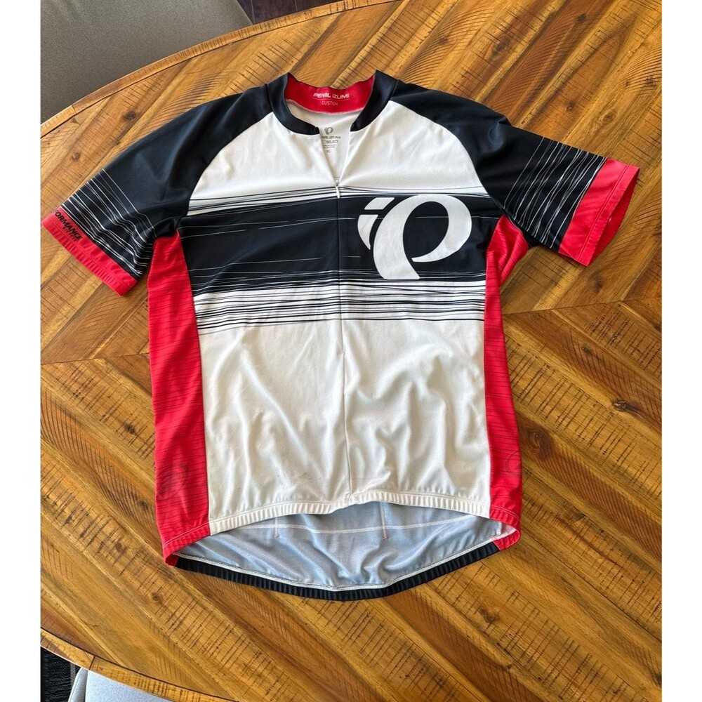 Pearl Izumi Custom black white red cycling jersey men’s XL
